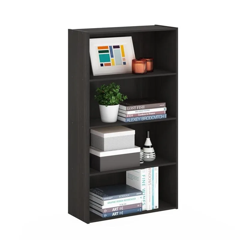 Furinno Pasir 4-Tier Open Shelf, Espresso