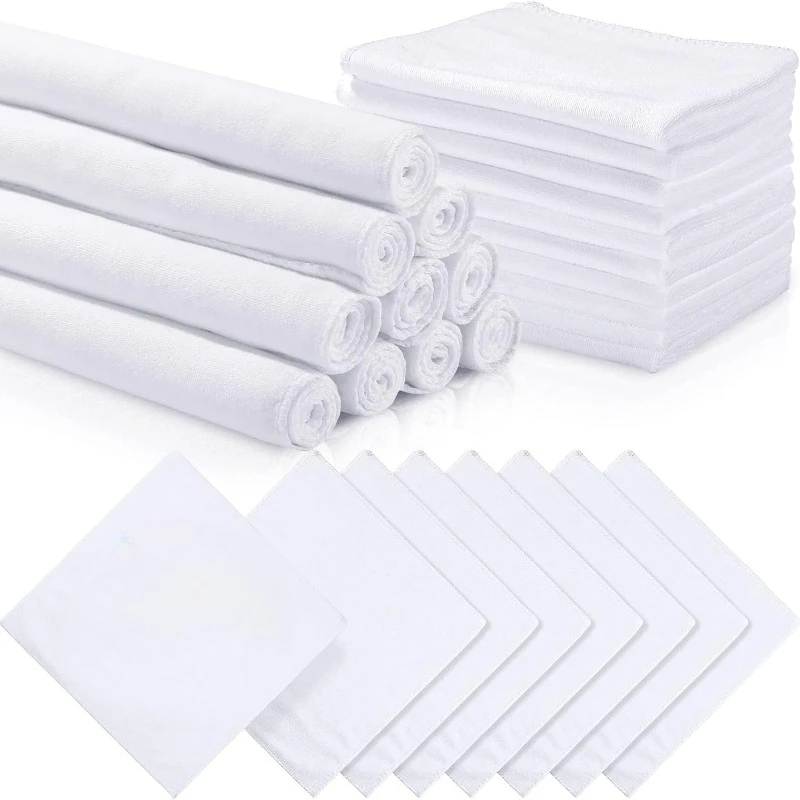 

10 Pcs Sublimation Blank Towels – 5pcs 30x30cm + 5pcs 40x60cm Hand Towels for Kitchen & Dish Use