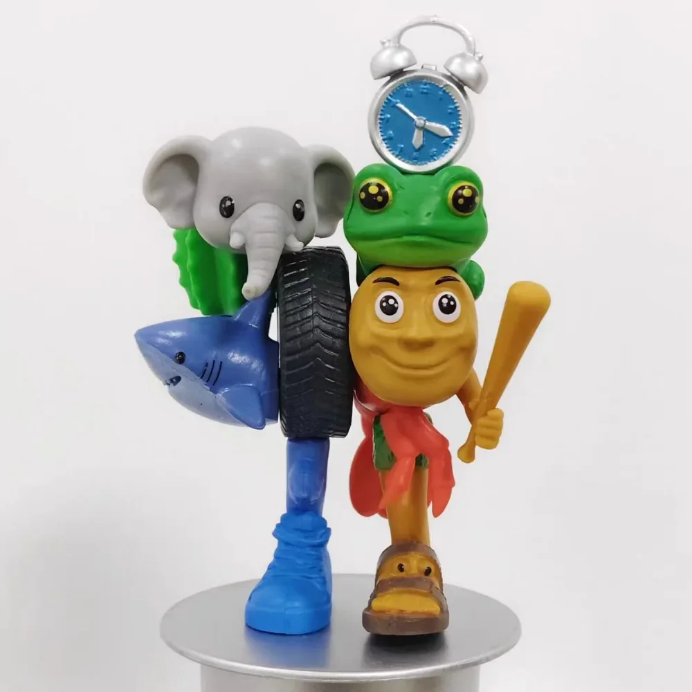 2025 Nuovo Carino Mini Fai Da Te Cervello Italiano Figurine Assemblaggio di Giocattoli Modello di Fusione Ornamenti Da Scrivania Regalo Di Compleanno Per Bambini