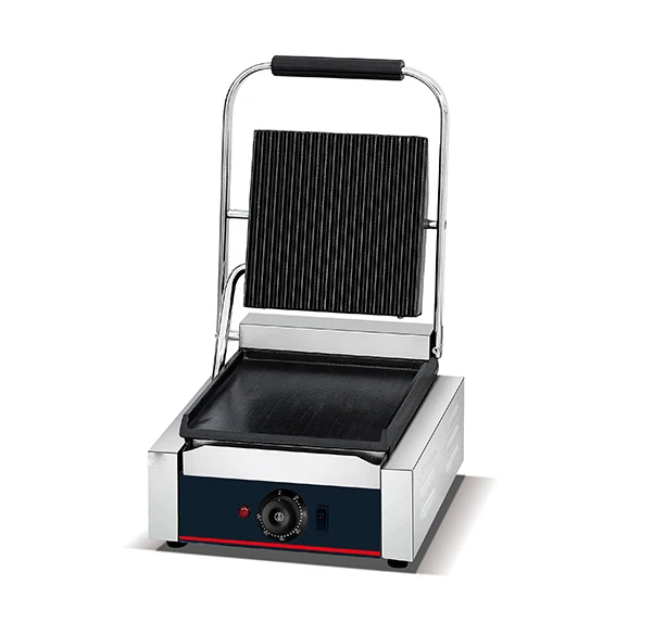 Multi-Function Single Head Panini Griller Sandwich Maker Hot Plates Contact Grill Commercial Griddle Machine With Factory Price