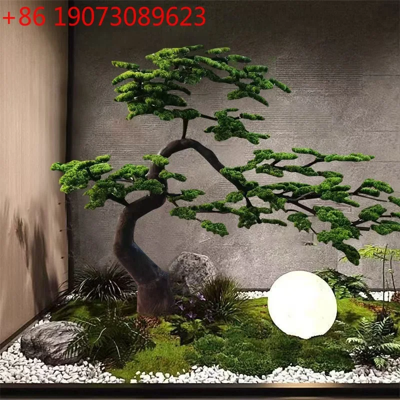 

Simulation pine welcome pine new Chinese decoration downstairs ornament indoor large landscape fake tree green plant landscaping
