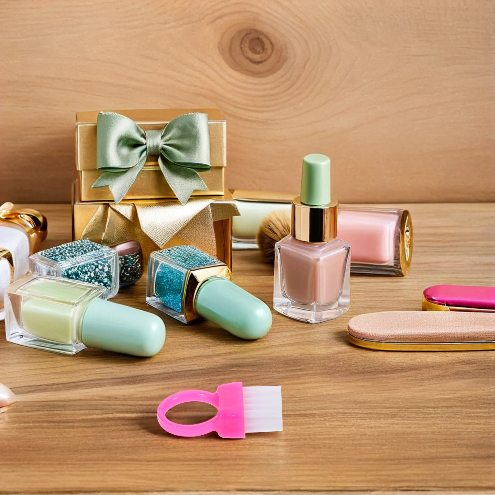 

100 шт. пластиковых щеток для ногтей, прочные щетки для чистки ногтей, портативные очистители от пыли для мужчин и женщин, для домашнего маникюра