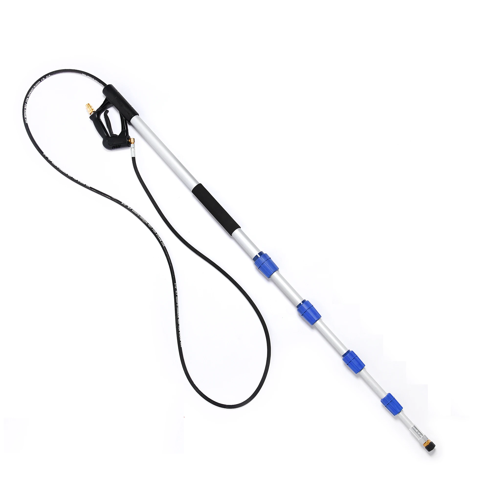 High pressure washer 18ft Telescoping Pole extension wand detachable for cleaning exterior walls, eaves and roofs