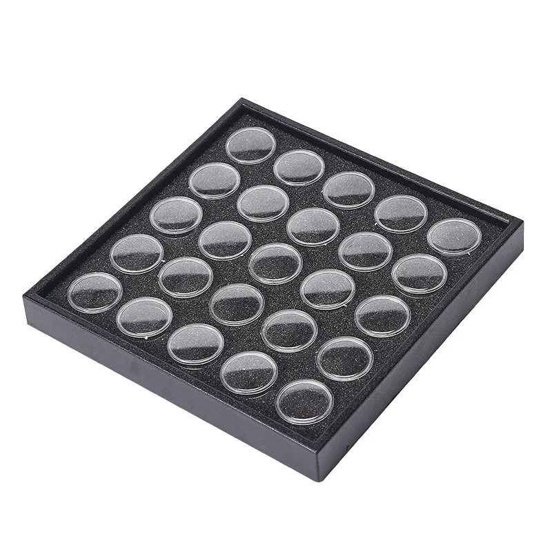 25/50 Grids Round Blank Space Nail Art Supplies Storage Case Rhinestone Container Box Plate Manicure Tool