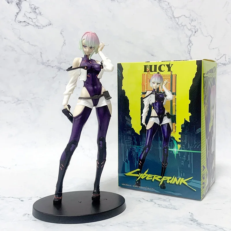 

22cm Cyberpunk Edgerunners Lucy Action Figure Collection Toys Christmas Gift Doll With Box