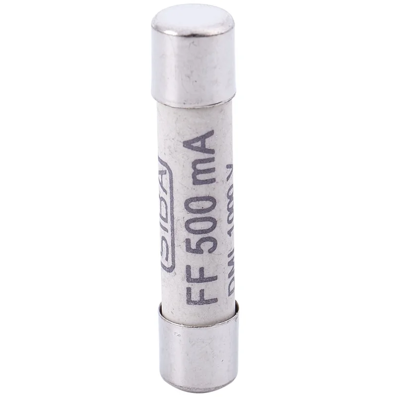 15 Pcs Silver+White Ceramics 1000V 500Ma 6.3 X 32Mm White Fuse For Multimeter 3 X 0.5 X 0.5Cm