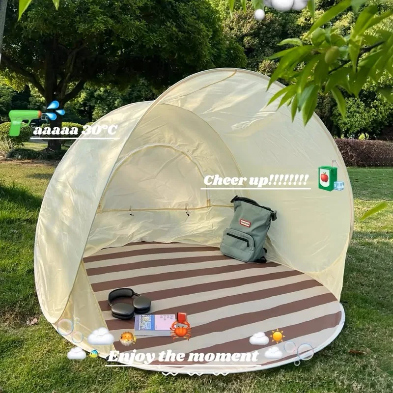 South Korea ins portable children's tent outdoor camping in one second to quickly open a large space shade beach tent