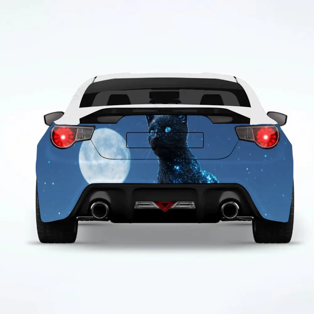 

Наклейка на автомобиль Fantasy Starry Black Cat Moon, виниловые обертывания для автомобилей для украшения и защиты - водонепроницаемая самоклеящаяся V