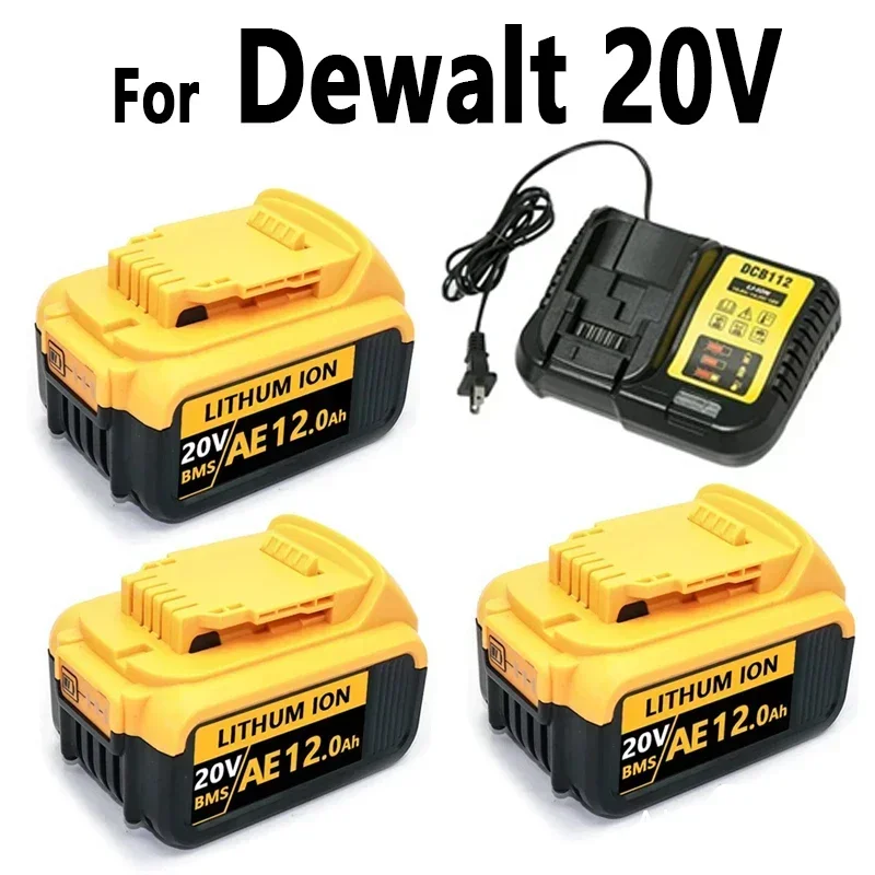 1-3piece-20v-60ah-80ah-120ah-dcb200-18650-replacement-li-ion-battery-for-dewalt-max-dcb205-dcb201-dcb203-power-tool-batteries