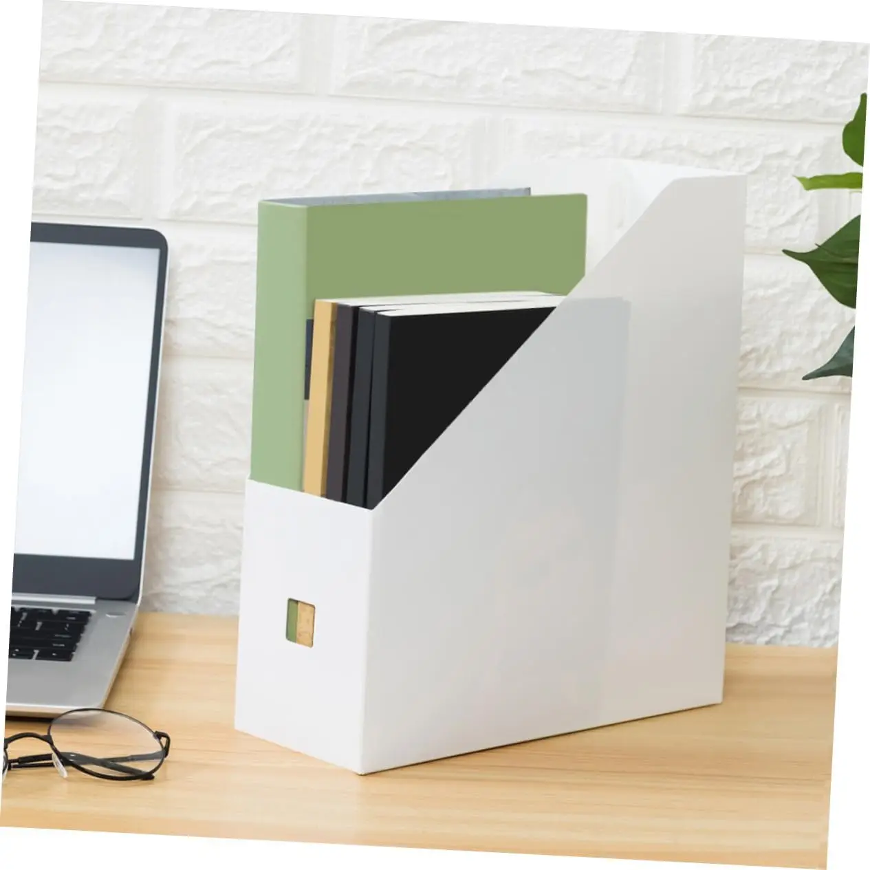 3 قطع من صندوق مستندات الملفات البلاستيكي، منظم التخزين، حامل المجلات عموديًا للمكتب