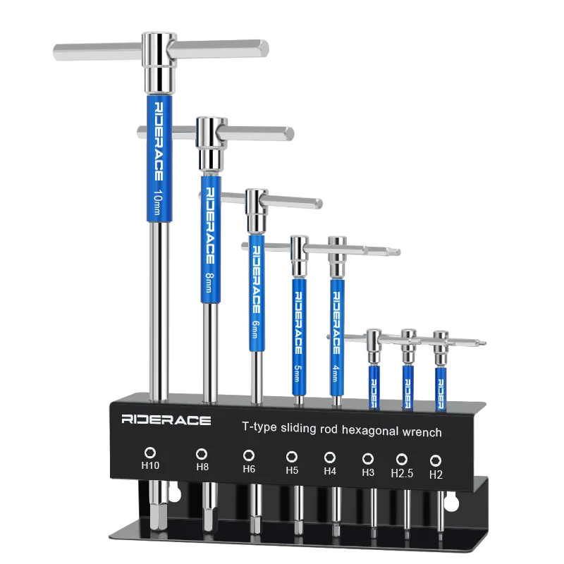 

Велосипедный шестигранный ключ, набор инструментов для ремонта ручного велосипеда, Т-образная ручка 2/2,5/3/4/5/6/8/10 мм, стальной внутренний шестигранный гаечный ключ CRV
