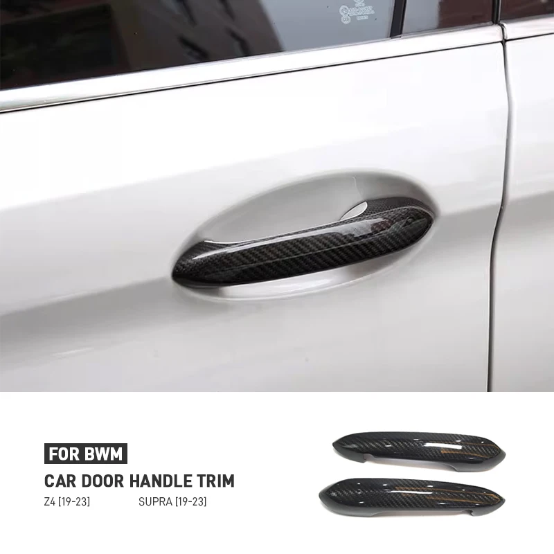 pour-bmw-z4-pour-toyota-gr-supra-a90-2019-2023-veritable-fiber-de-carbone-seche-poignee-de-porte-de-voiture-revetement-d'habillage-decoration-accessoires-exterieurs
