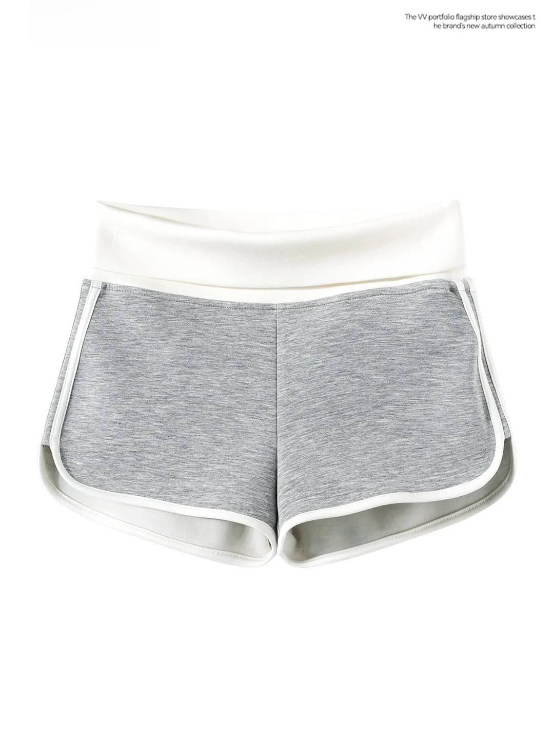 Retro Grey Spicy Girl Slit High Waist Slimming Base Layer Shorts Women's Autumn Sports Casual Student Pure Desire Pants