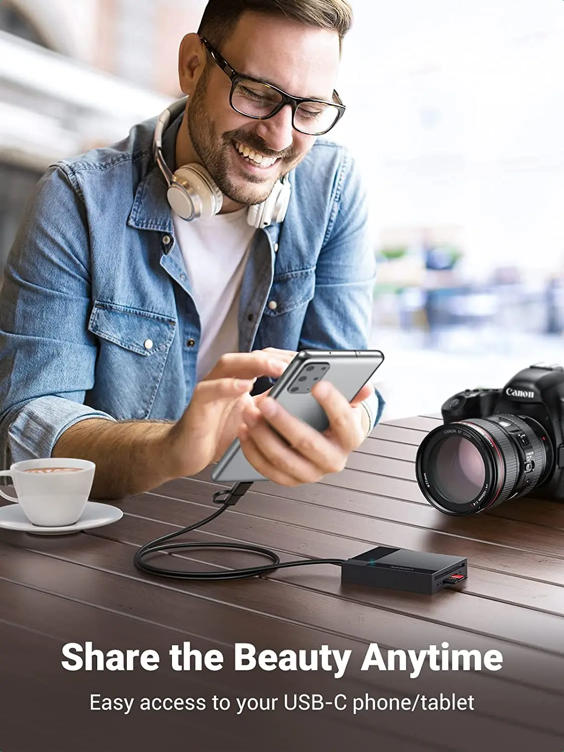 UGREEN Lettore di schede SD USB C USB 3.0 Adattatore multi scheda di memoria Lettore di schede per fotocamera flash compatto SD MS CF esterno