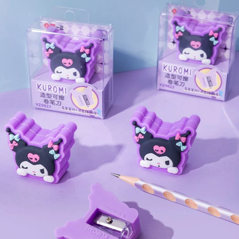 

Sanrio Anime Kuromi My Melody Innovative Pencil Sharpener Girls Cartoon Stationery Student School Supplies Children's Day Gift