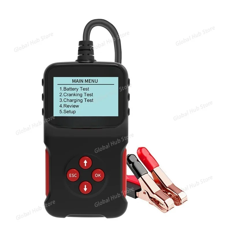 BT201 12V Universal Auto Battery Tester Quick Data Reading Charging Circuit Test Multi-Function 6 Language Support
