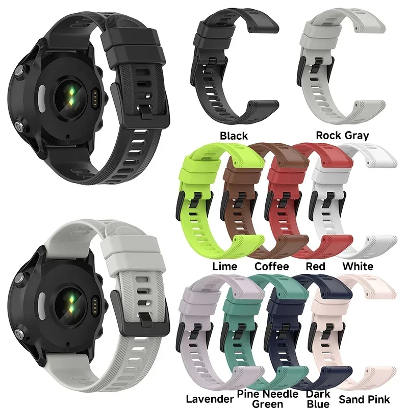 Sports Silicone Strap For Garmin Forerunner 965 955 Solar 945 935 745 Strap Watch Band 22mm Replacement Wristband Bracelet