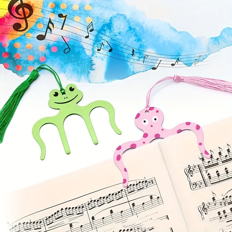 

1Pc creative cartoon score folder, cute piano score clip, music stand clip, hand ledger folder with spread pages