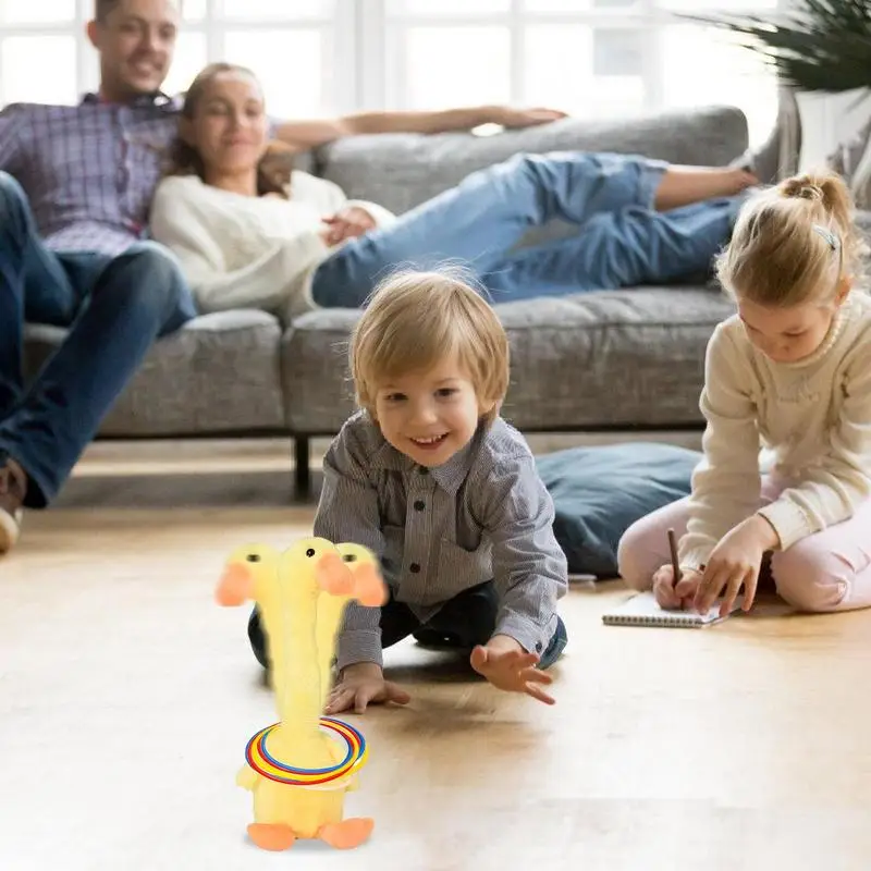 Ring Tossing Electronic Duck Ring Game Outdoor Cute Animal USB Rechargeable Carnival Duck Ring Toy For Home Party Garden Yard