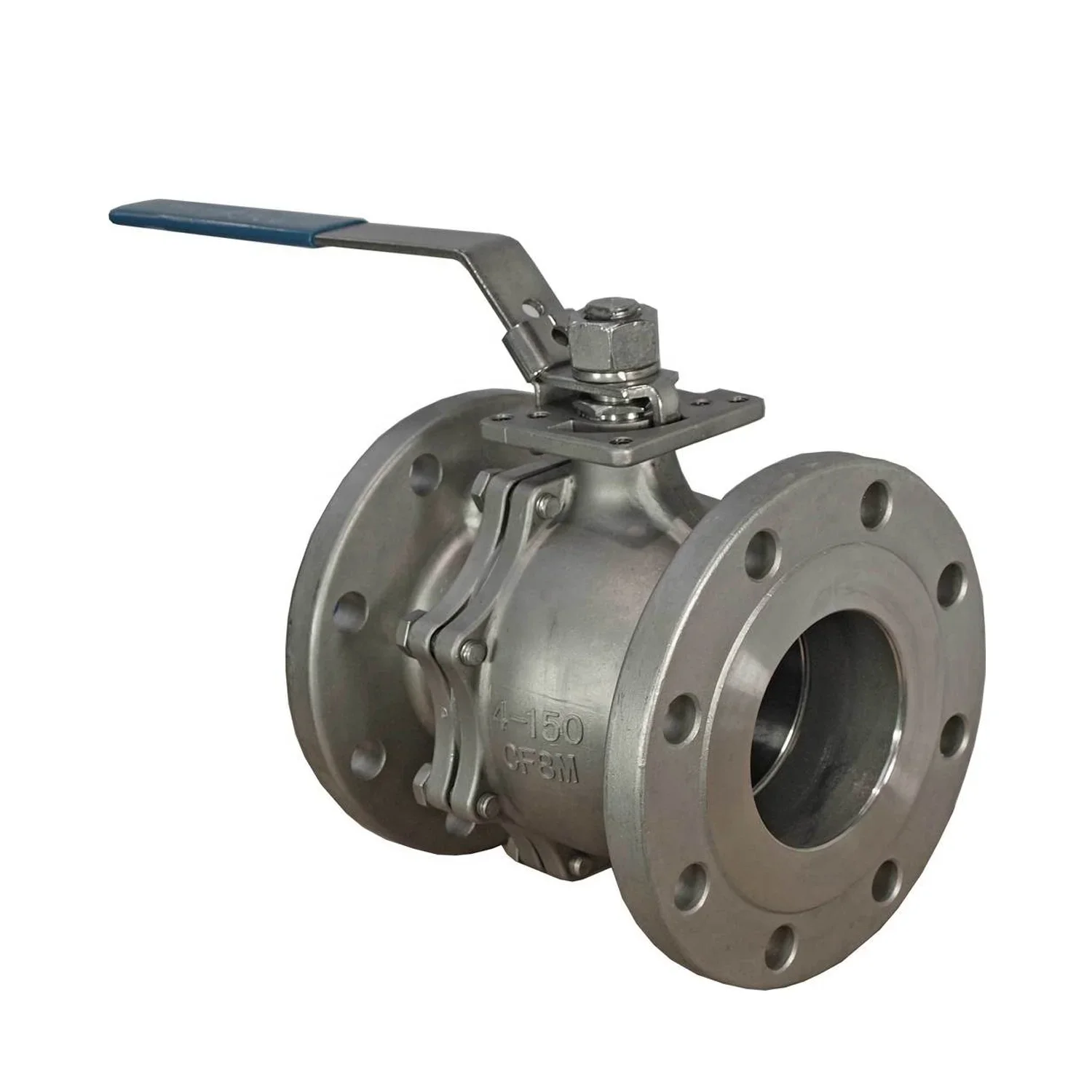 DN100 PN16 Cast Iron Fire Safety ANSI Class 150 Split Body Full Bore Flanged Ball Valve Wcb/CF8/CF8m with ISO5211 Pad Ball Valve