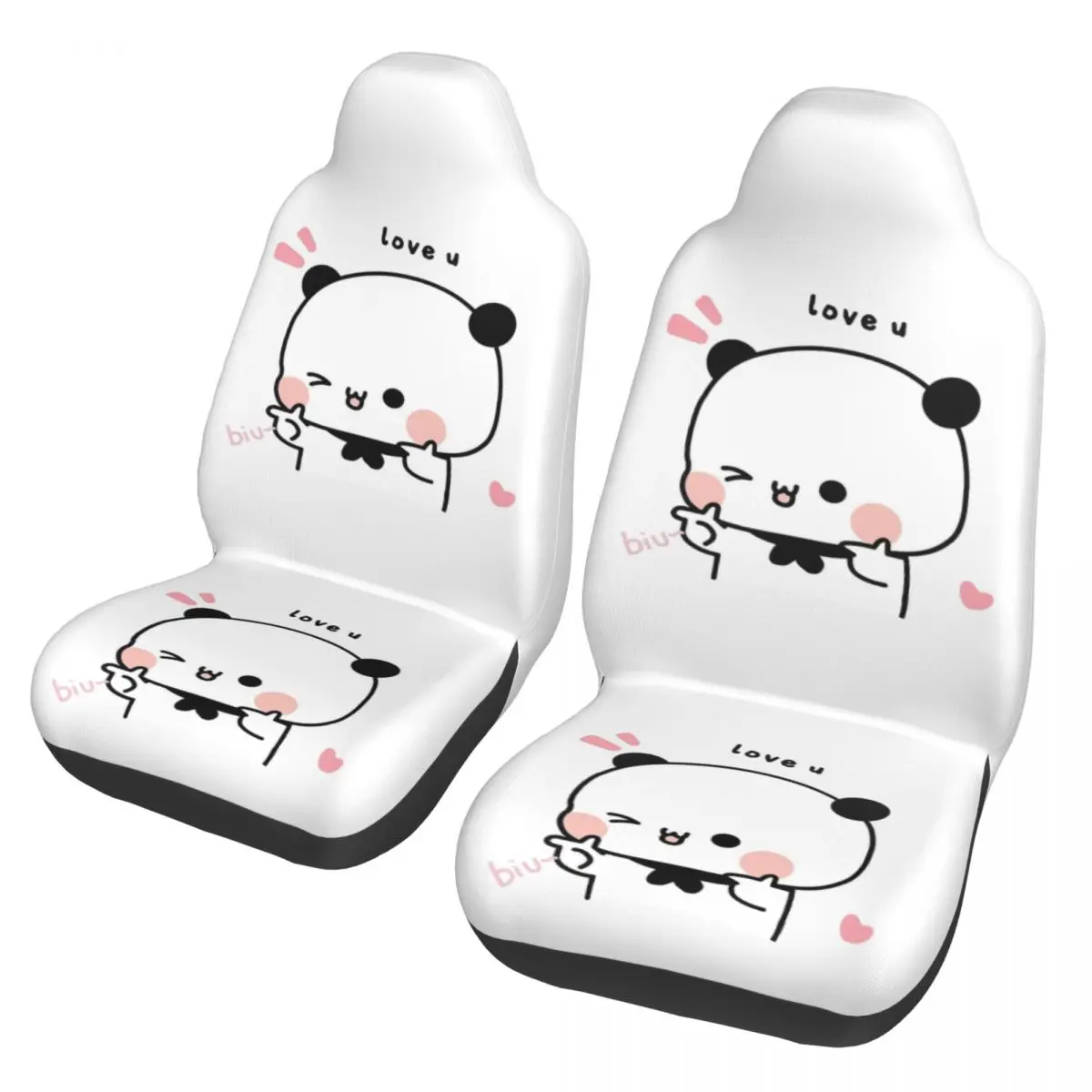 Bear Panda Dudu Finger Guns Love Universal Car Seat Cover Four Seasons Women Seat Cushion/Cover Polyester Hunting