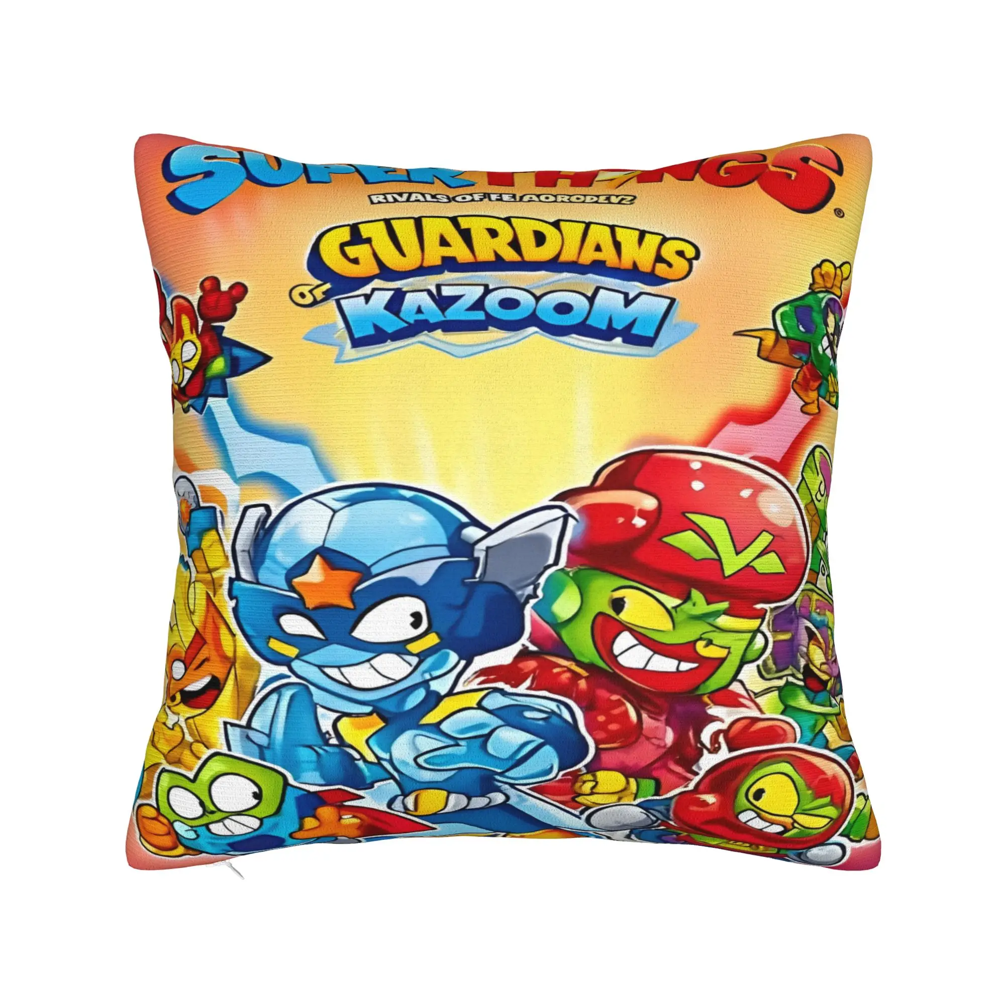 SuperThings Cartoon Square Pillow Cases Super Zings Kindergarten Cushion Cover Custom Zipper Pillowcase for Living Room 18