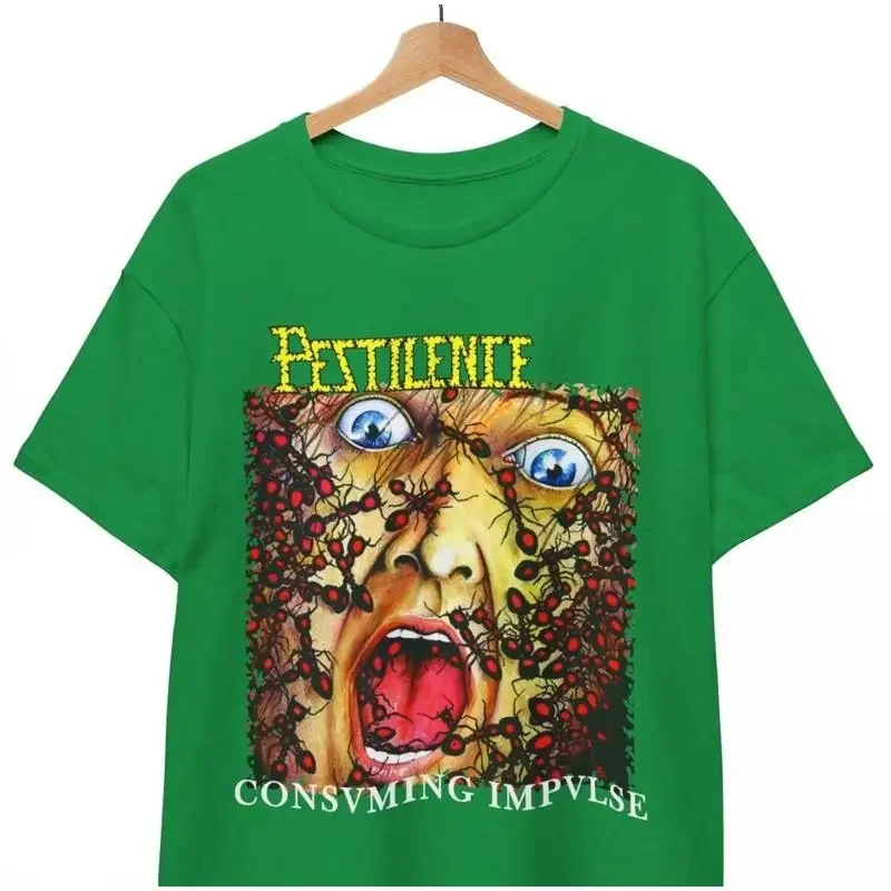 Pestilence Consuming Impulse T Shirt Black And Irish Green