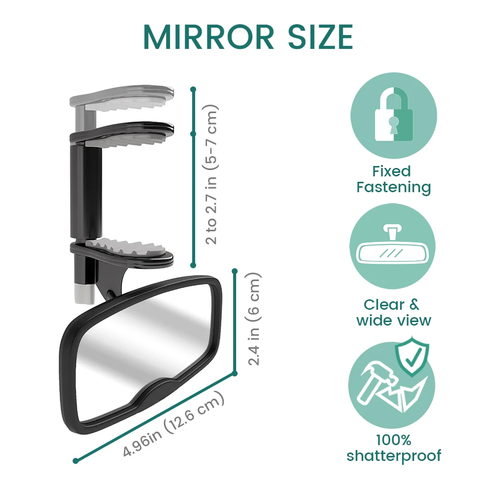 1PC Shatterproof & Shakeproof Forward Facing Baby Car Mirror - Clip On Car Mirror for Baby, Newborn Essentials