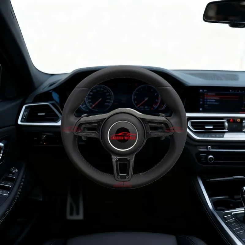 

For Porsche Panamera Macan Cayenne Cayenne 911 718 987 970 958 997 Car Custom High Quality Leather Steering Wheel