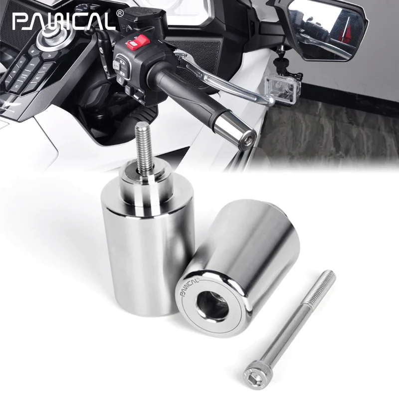 Panical Motorcycle Chrome Handlebar Weights Handlebar Counterweight Socket For Honda Goldwing GL1800 GL1800B F6B 2018-2026
