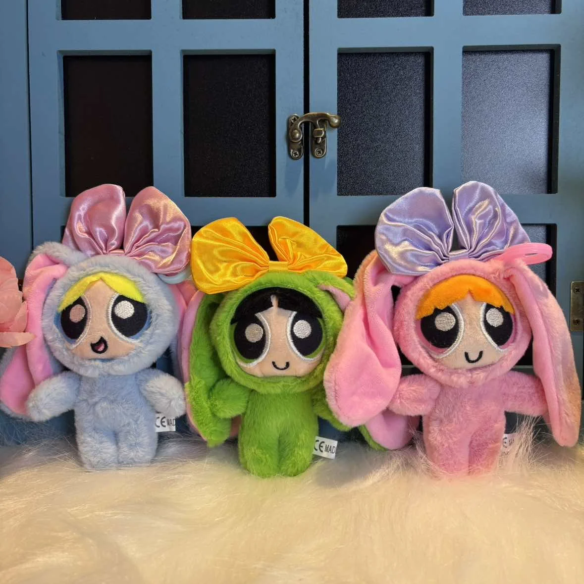 Powerpuff Girls Plush Cape Doll Kawayii Blossom Bubbles Buttercup Cartoon Backpack Decorative Dolls Toys Christmas Gifts