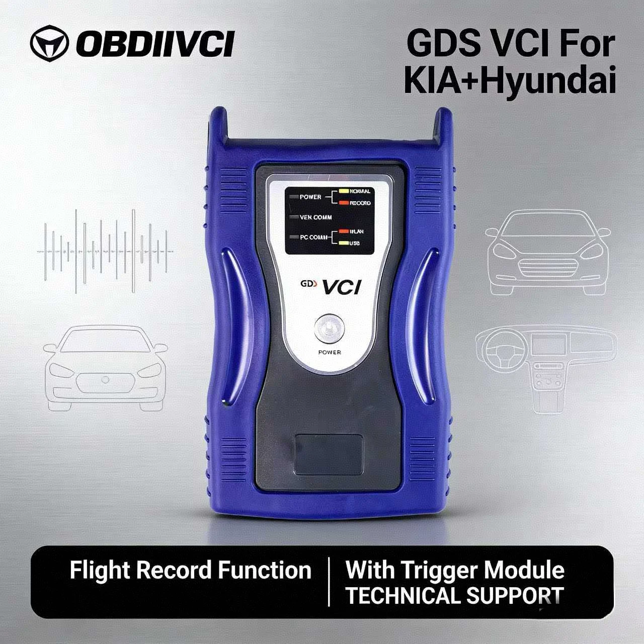 High Quality GDS VCI With Trigger Module Connector For KIA For Hyundai OBD2 Code Scanner GDS-VCI Support Flight Record Function
