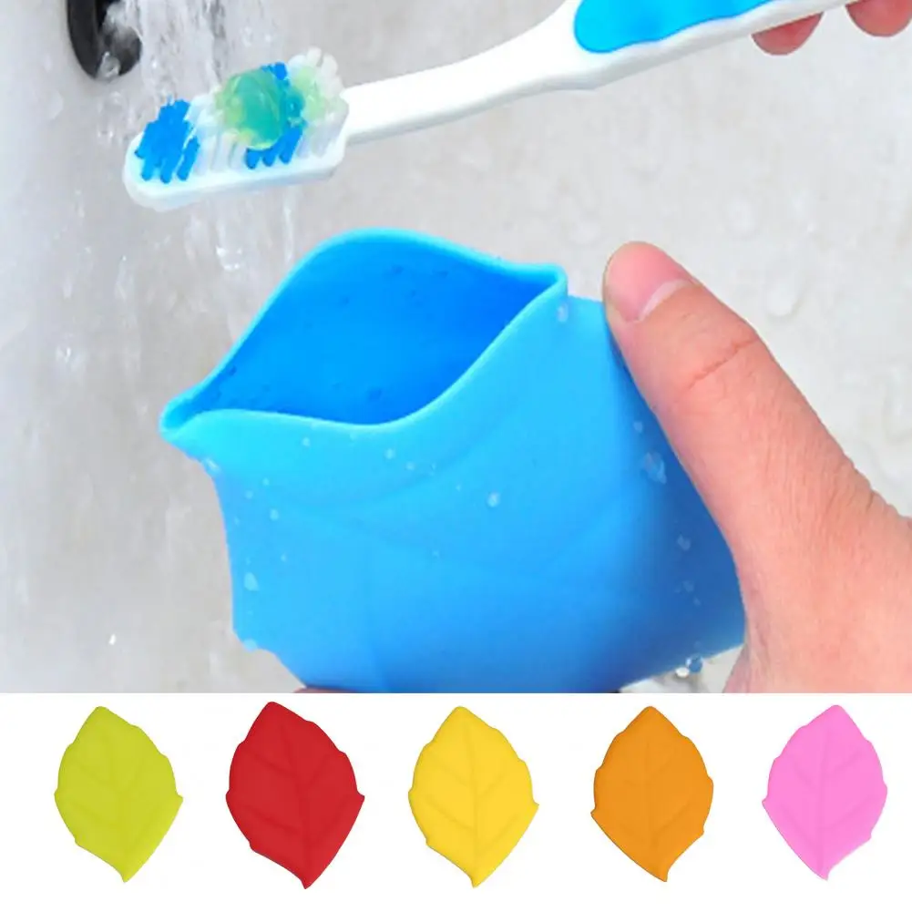 Mouthwash Mug Burr-free Mouthwash Cup Leaf Shape Store Toothbrush  Compact Dishwasher Safe Mouthwash Mug