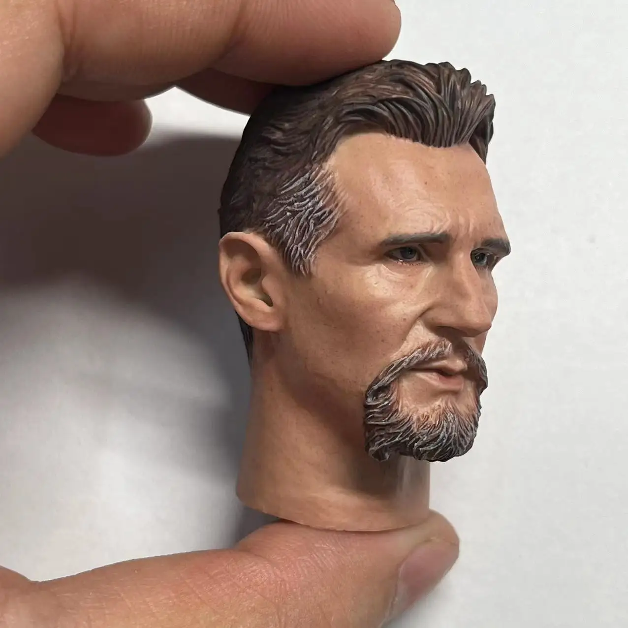 1/6 Ninja Master Liam Neeson Head Sculpt PVC Male Soldier Head Carving Model Fit 12'' Action Figure Body Dolls