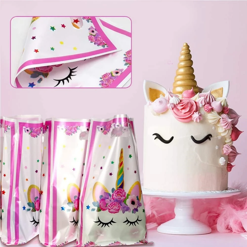 Unicorn Birthday Party Decorations Kid Party Favor Unicorn Goodie Bags Rainbow Unicorn Baby Shower Girl Birthday Party Supplies