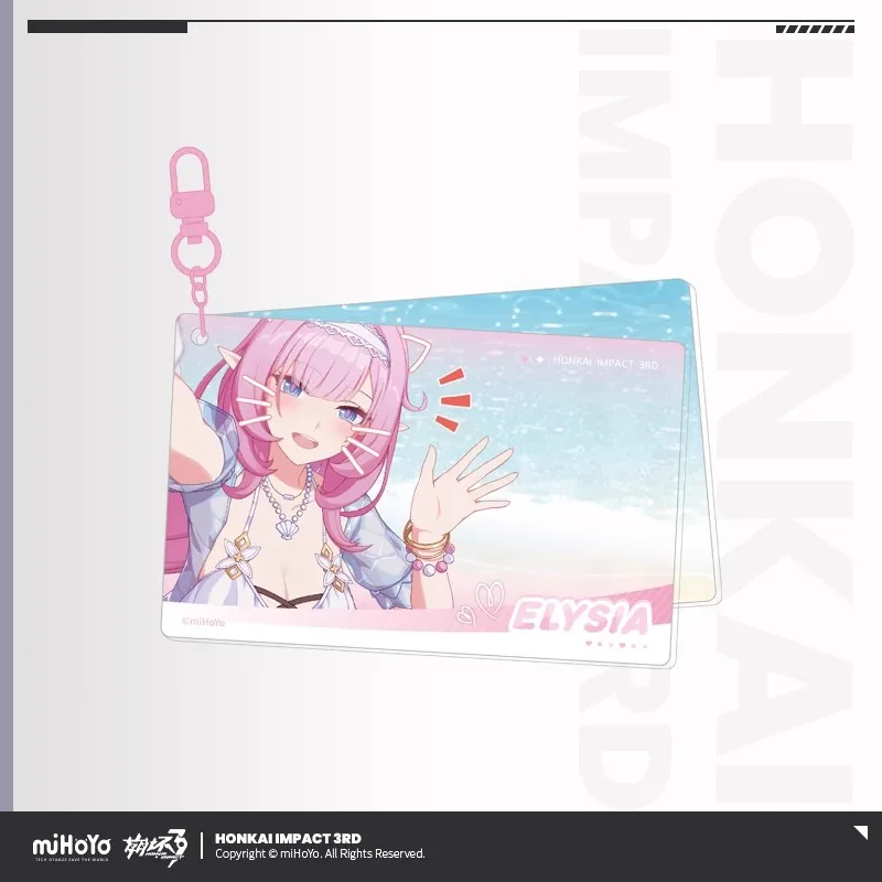 [Genuine] Game Honkai Star Rail CG Series Acrylic Photo Album Pendant Elysia Anime Cartoon 3D Keychain Halloween Gift Ornaments