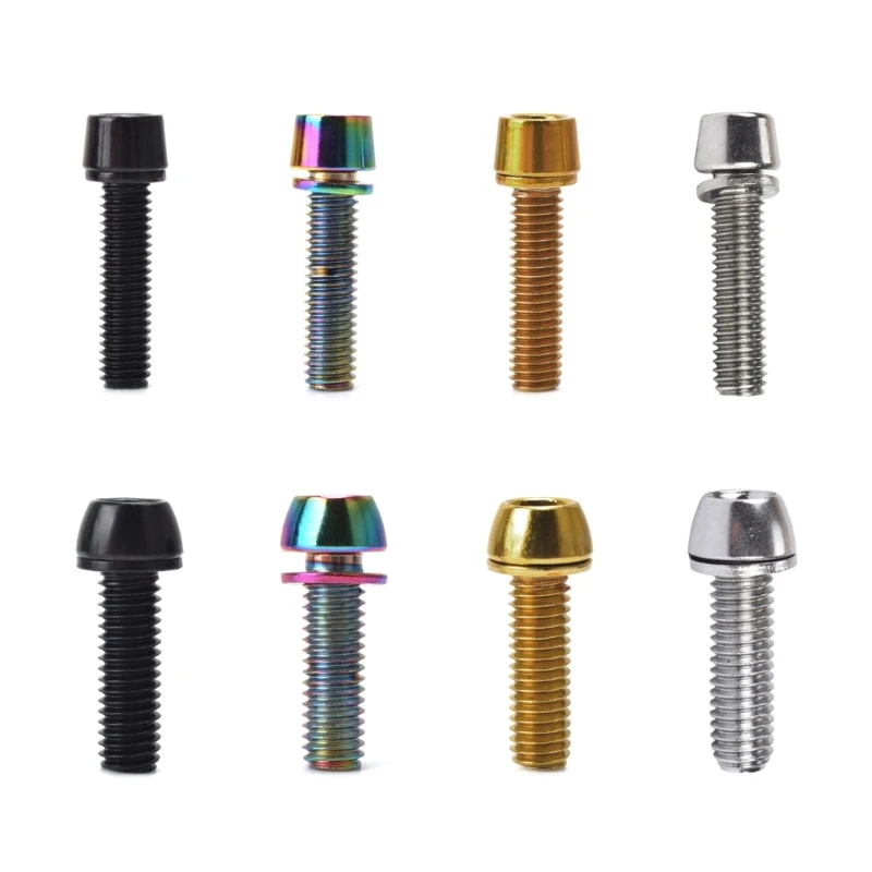 

10Pcs 5x20mm/6x20mm Bicycles Stem Screw Bolts with Spacer Bike Handlebar Part D5QD