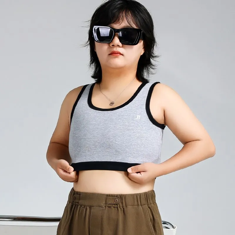 Pullover Chest Binder Bandage Breast Binder Cotton Tomboy Bra Lesbian Crop Tops Super Flat Sports Bra