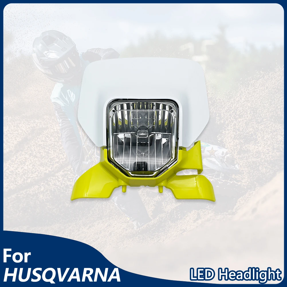 OTOM Motorcycle LED Headlight Assembly 2024 For HUSQVARNA FE TE 150 250 300 350 450 501Head Light Mask Headlight Housing Cover