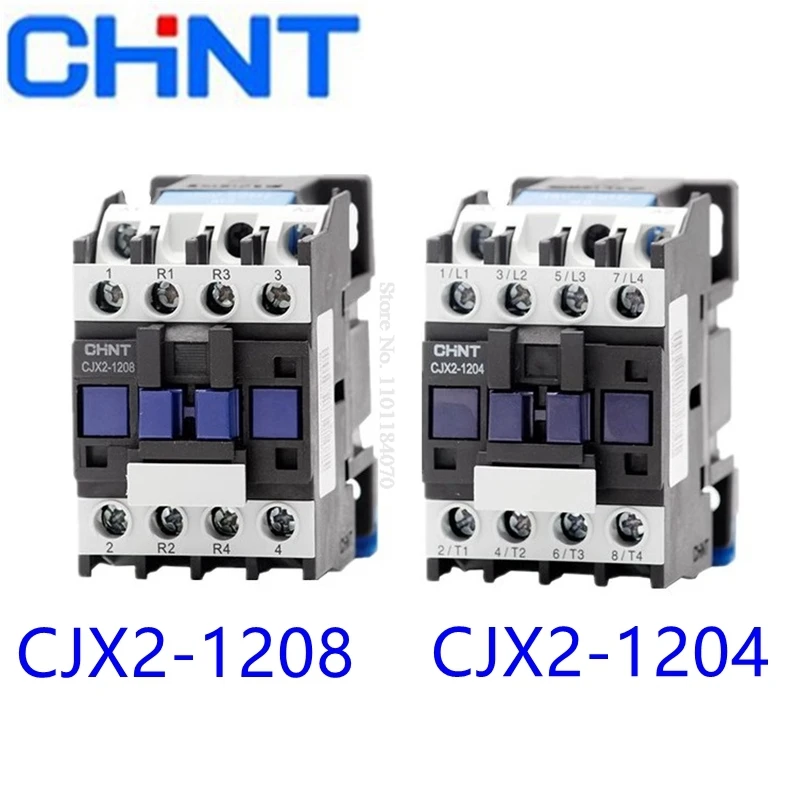 

CHINT CJX2-1204 4NO CJX2-1208 2NO 2NC Din Rail Magnetic AC Contactor 12A Coil Voltage 380V 220V 110V 36V 24V LC1-D 12004 12008