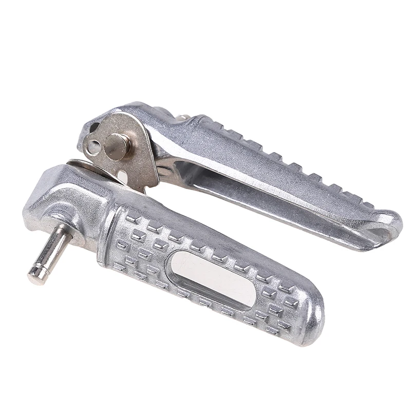 Pair Motorcycle Rear Footpegs Footrest Anti-Skid Foot Pedal Pegs Aluminum Alloy Silver For Honda CBR600RR CBR1000RR 2004-2014