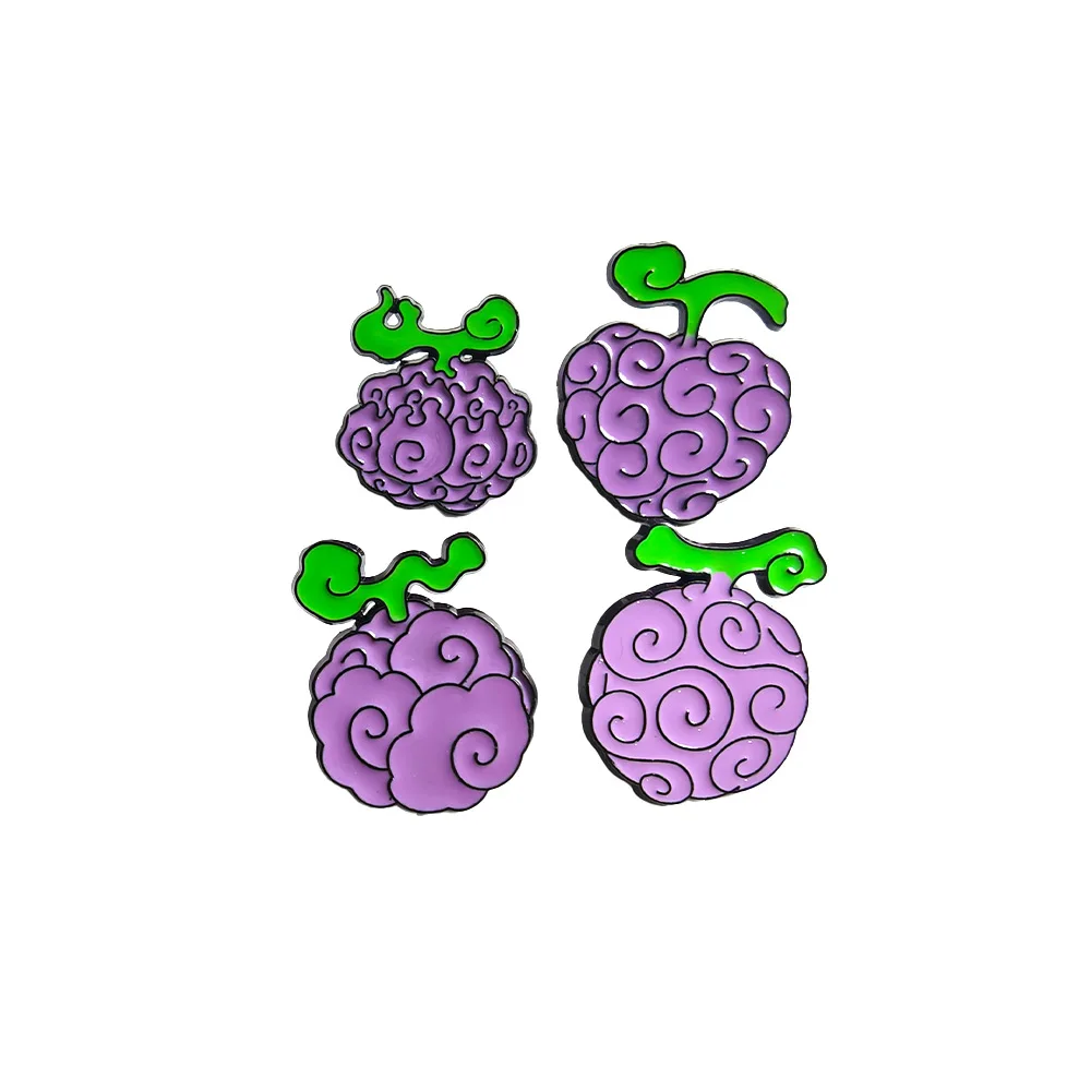 

1 Set One Piece Devil Fruit Brooch Rubber Burn Surgery Fruit Badge Anime Brooch Creative Accessories Wholesale Y2k Fashion Toys