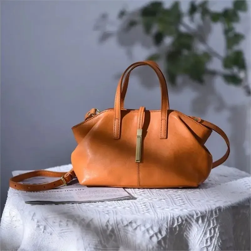 Jamhoo Simple Soft Quality Leather Handbag 2024 New Casual Solid Color Women Bag Versatile Large Capacity Commute Shoulder Bags