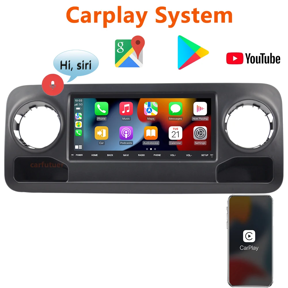 Android For Mercedes Benz Sprinter 2019 To 2021 CarPlay Car Radio GPS Navigation Bluetooth Stereo WIFI Auto Multimedia Player