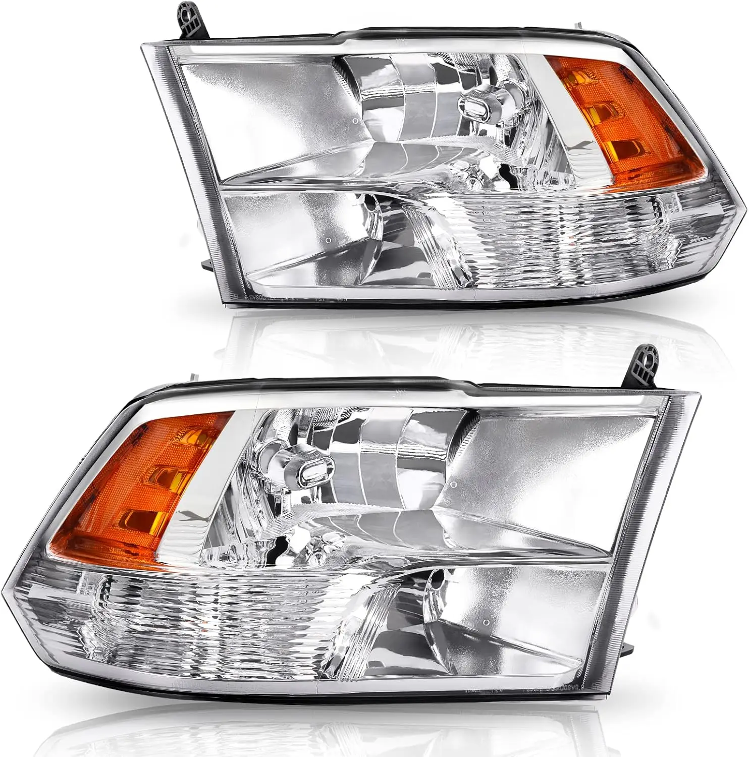 

Headlight Assembly Compatible with 2009-2018 Dodge Ram 1500/10-18 Dodge Ram 2500 3500/19-22 Ram 1500 Classic Pickup Headlamp Rep