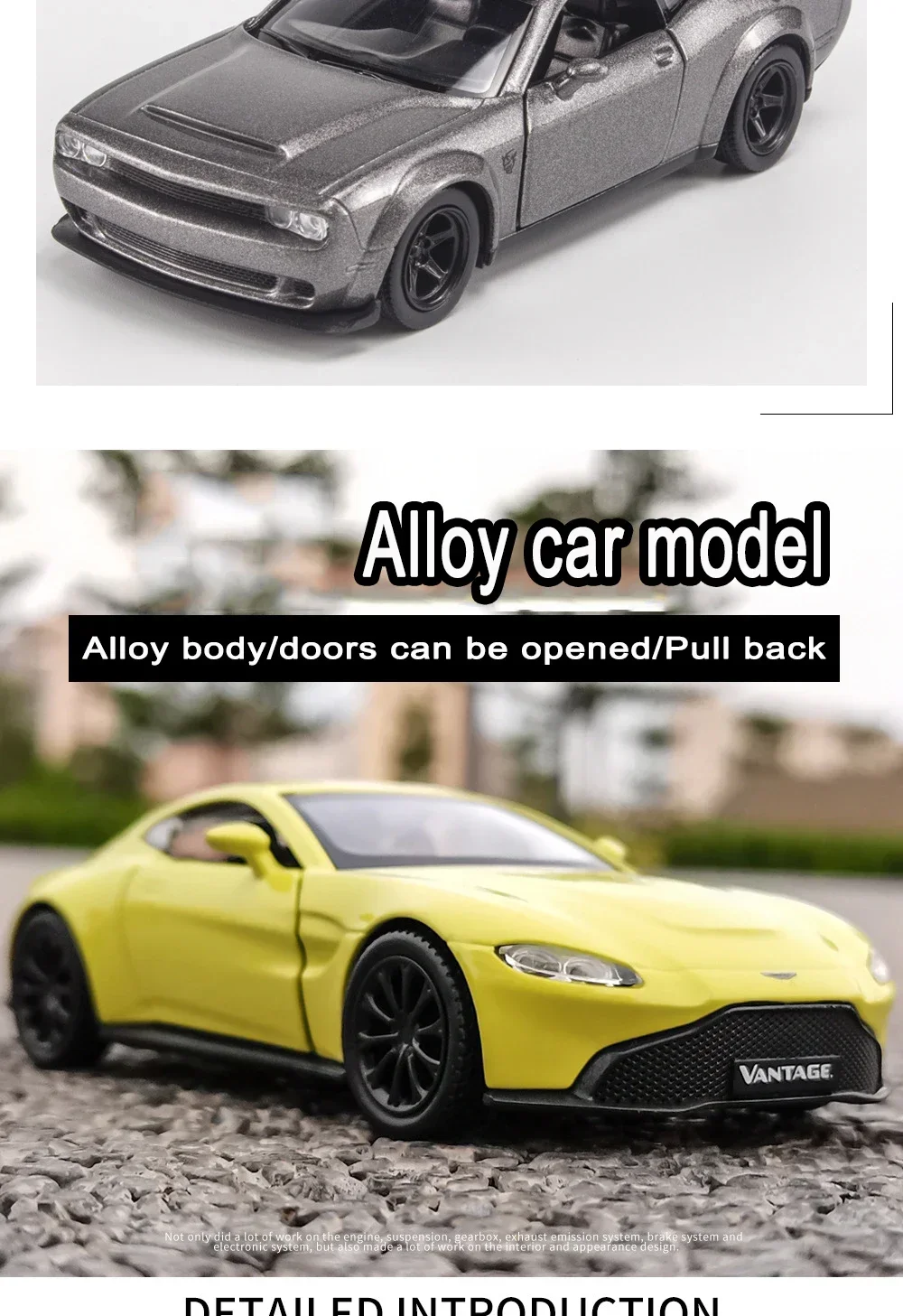 1:36 Aston Martin Vantage Christmas Toy Diecast Miniature Alloy Car Model Metal Vehicles Children Birthday Gift Adult F192