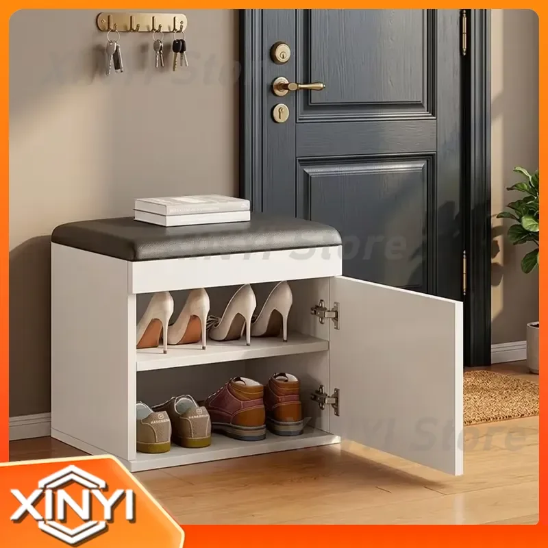Scandinavian Shoe Changing Stool Shoe Cupboard for Home Lounge Ottoman Bench Furniture Shoe Storage Cabinet Organizer