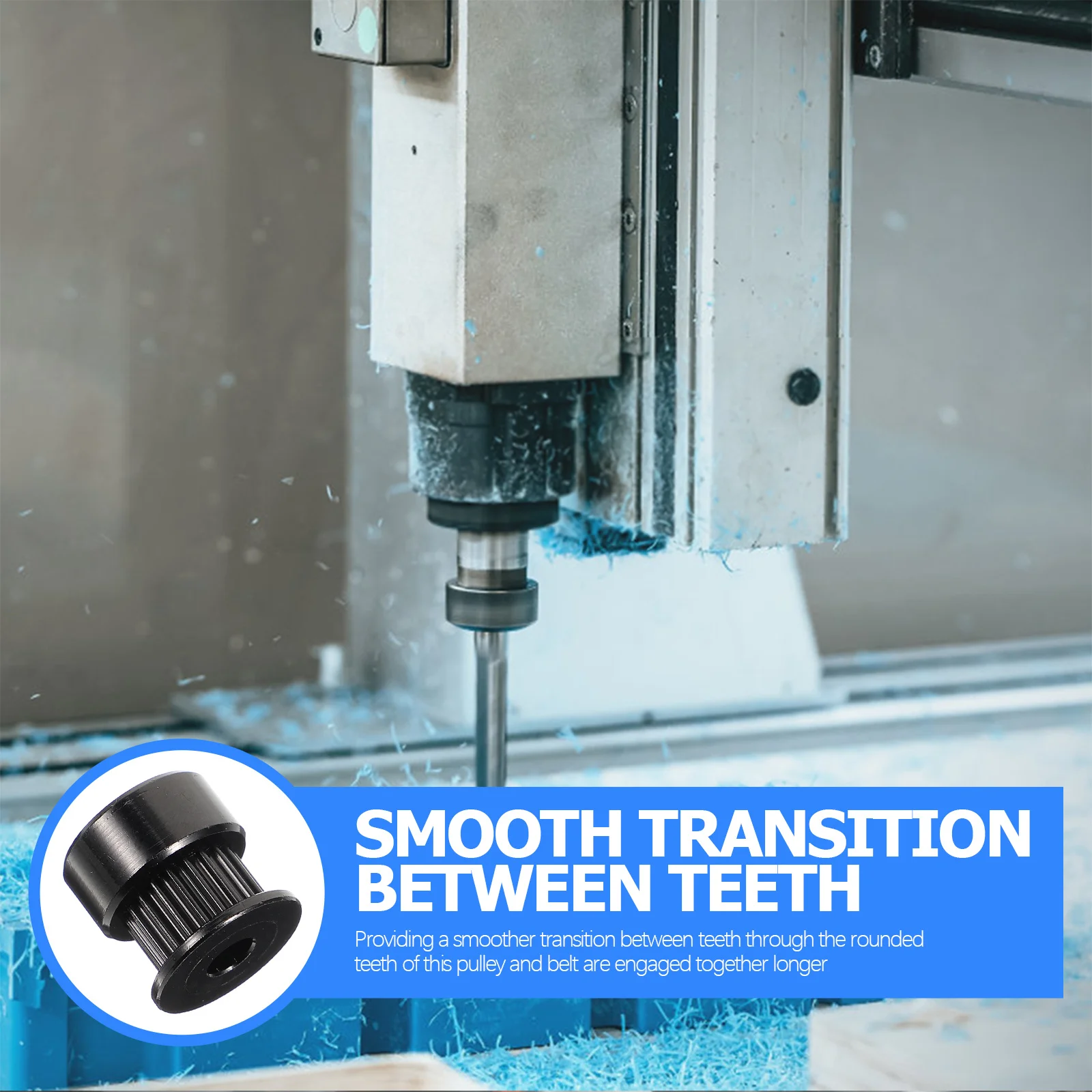 

5Pcs Black Tooth Synchronous Wheel 20 Teeth Aluminum Idler Pulley for 3D Printer Parts Mechanical Transmission Stable