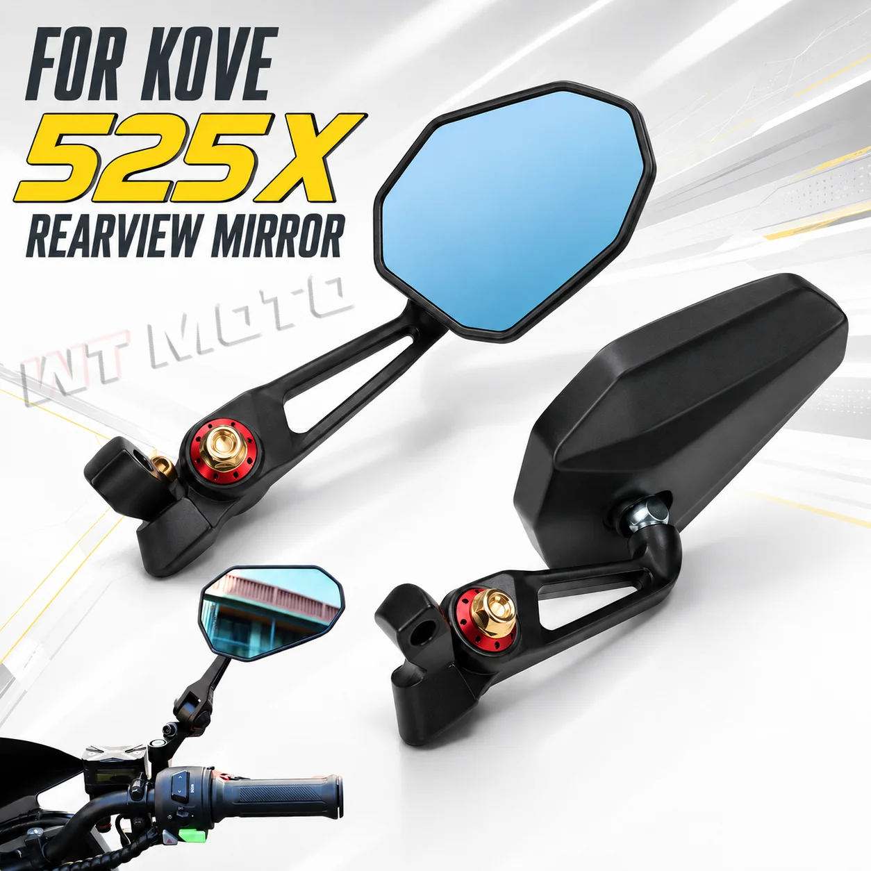 Fit KOVE 525X Motorcycle Rearview Mirror Side Reflector Rear View Mirror Modification Parts