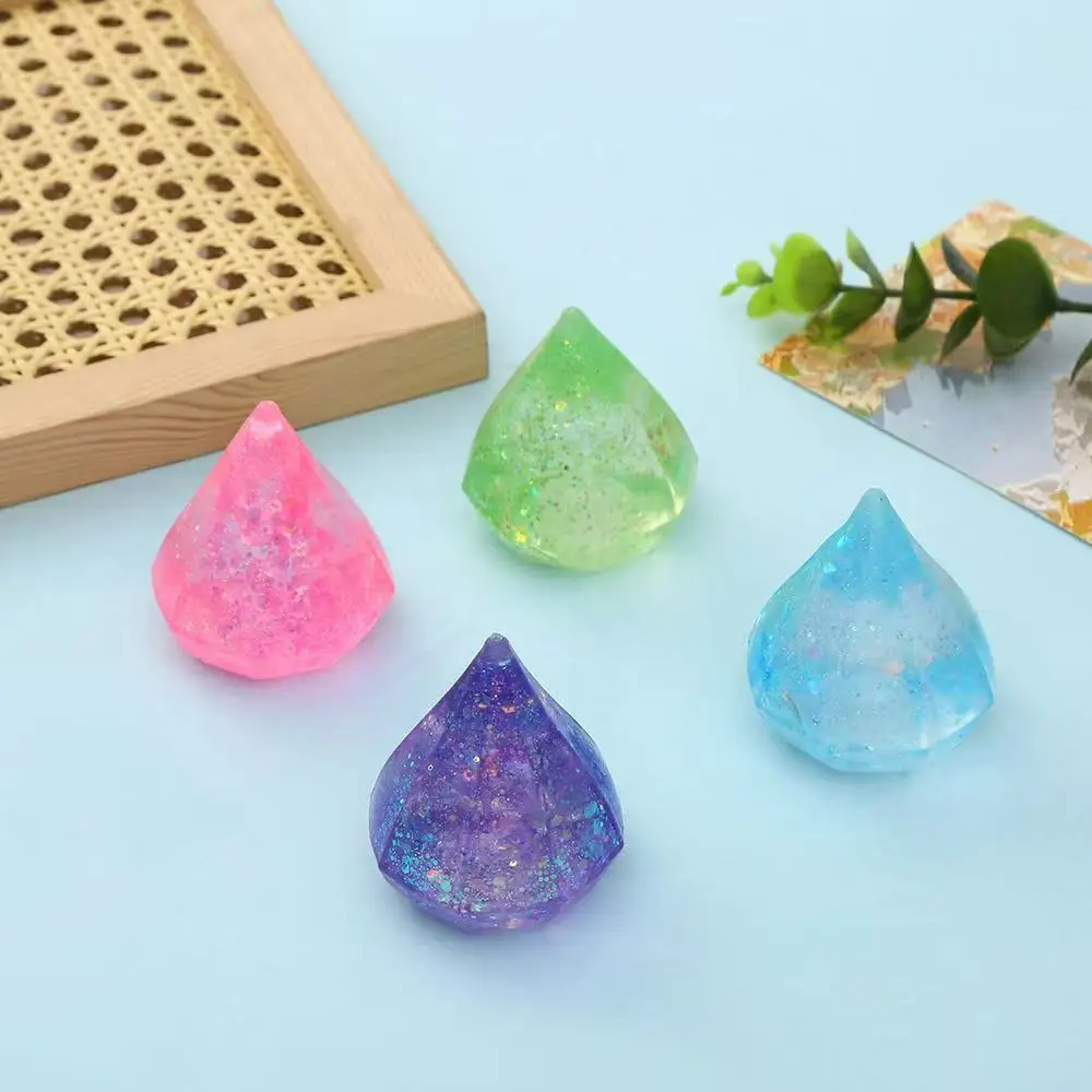PL Glittering Diamond Ice Cubes Anti Stress Vent Ball Slow Rebound Squeeze Toys Stress Relief Kids Adults Antistress Squishy Toy